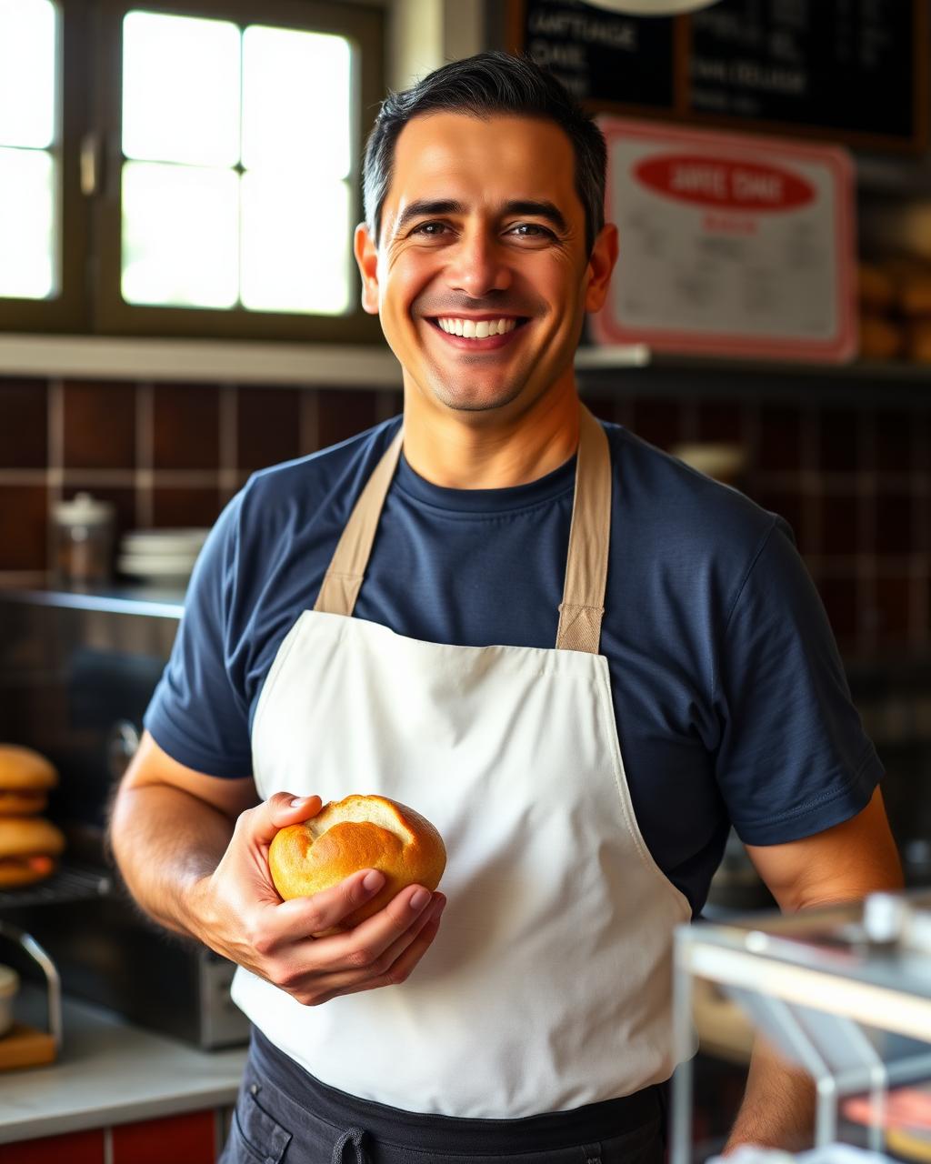 Jorge Martinez, founder of Hay Creek Subs, in the kitchen