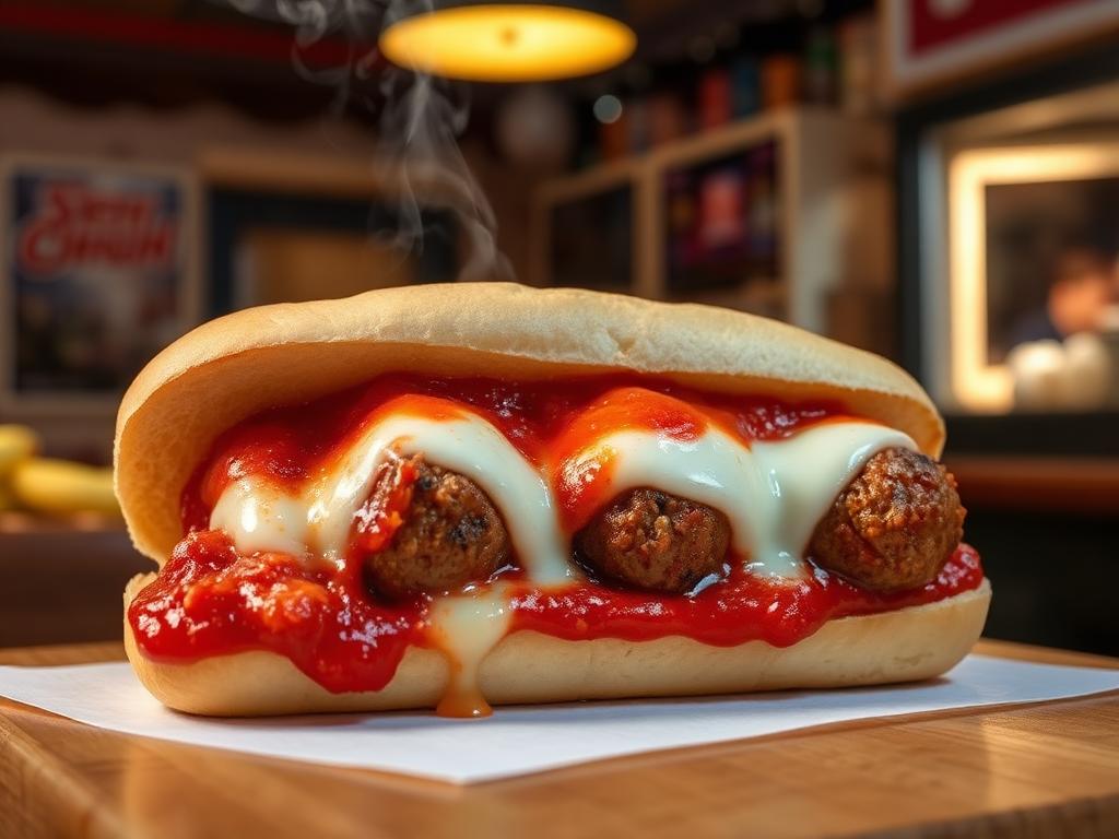 Nonna's Meatball Parm sub sandwich
